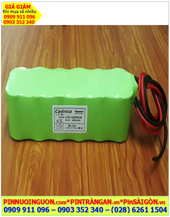 Cadnica 12N-1800SCB (14.4V-SC1800mAh) Pin sạc 14.4v nuôi nguồn PLC chính hãng, Xuất xứ NHẬT